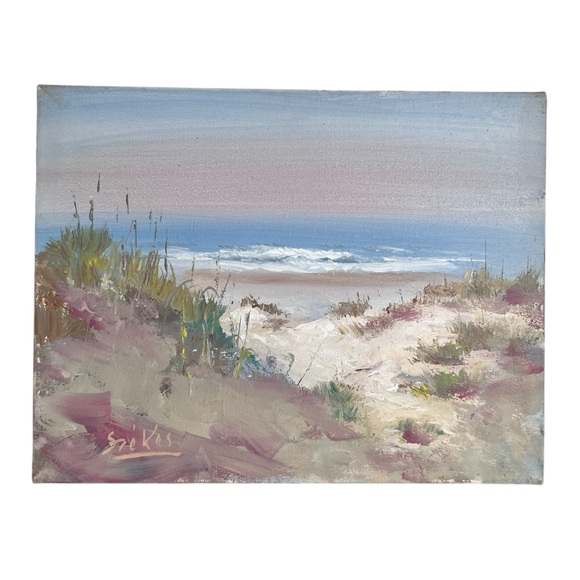 Other - Vintage Original Seascape at Sunrise with Dunes by Artist John Szekes 18 x 14